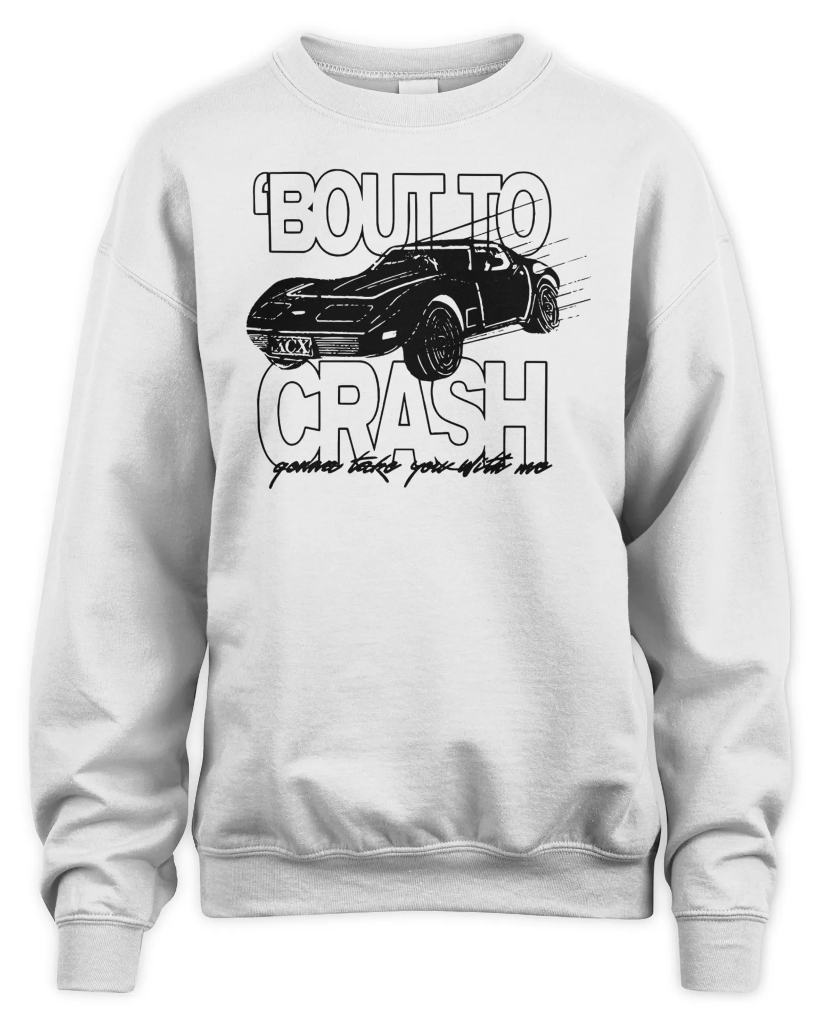 Sweatshirt Charli Xcx Merch Bout to Crash, Premium Sweaer