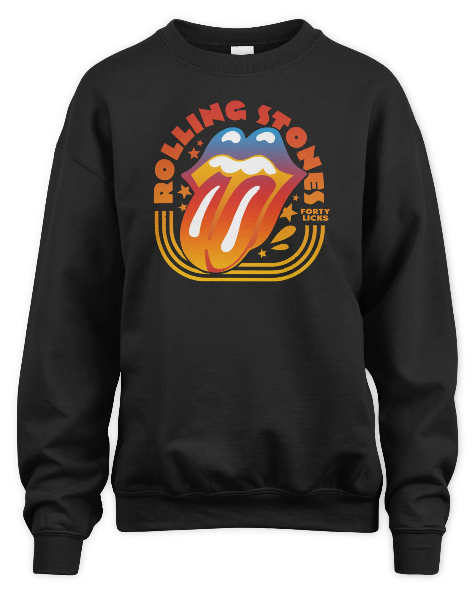 Sweatshirt The Rolling Stones Merch Forty Licks Gradient, Premium Sweaer