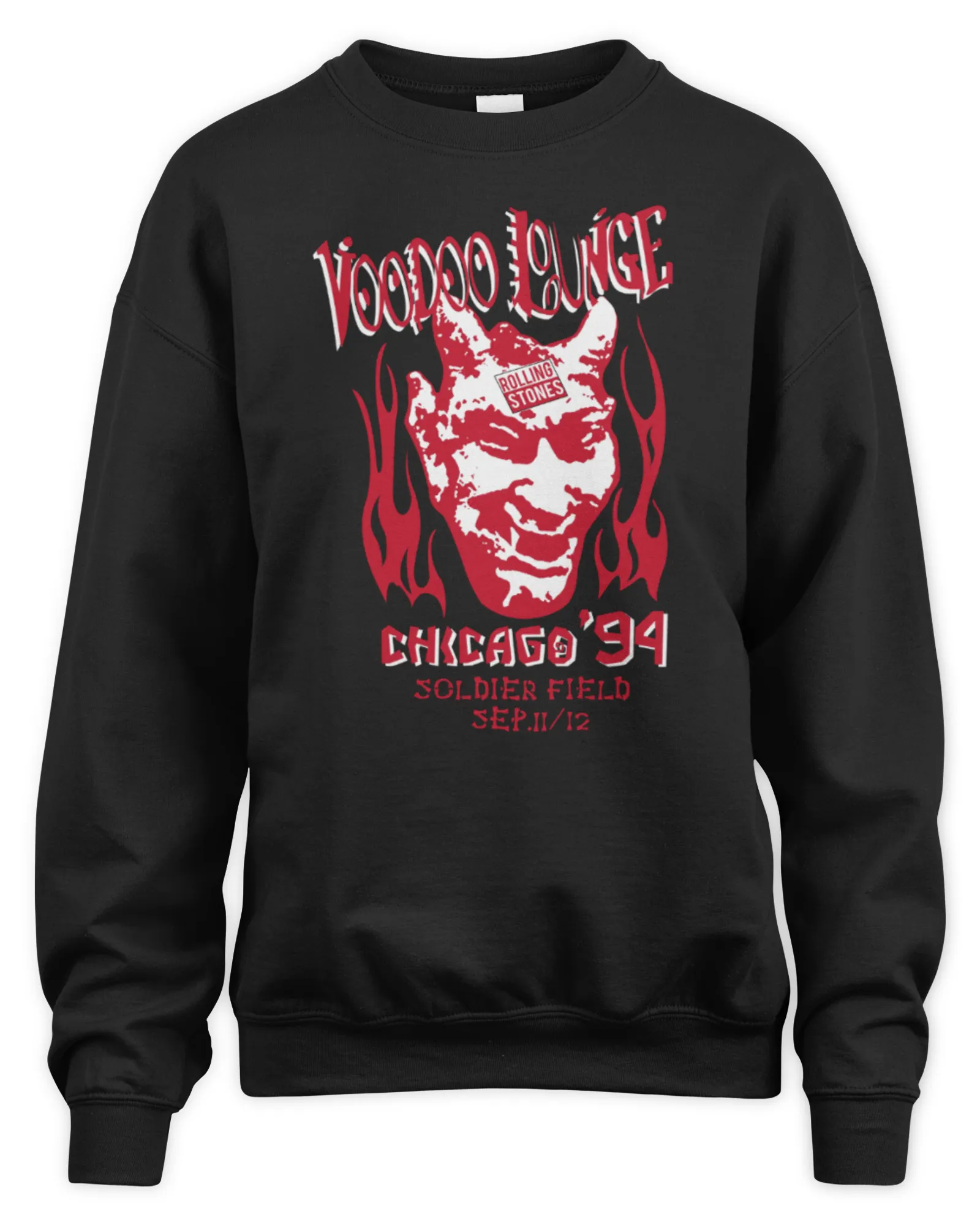 Sweatshirt Chicago '94 Parking Lot Washed The Rolling Stones, Premium Sweaer