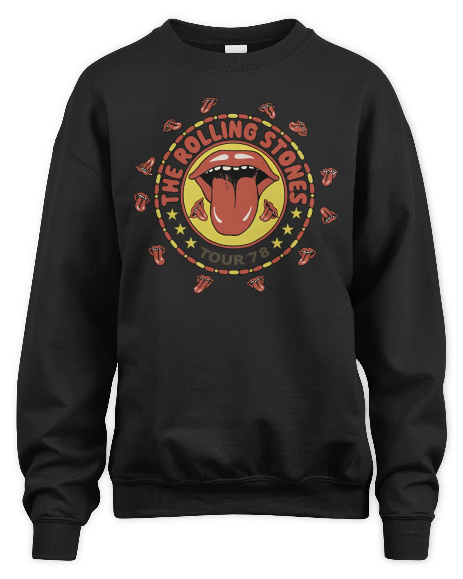 Sweatshirt The Rolling Stones White Tour '78, Premium Sweaer