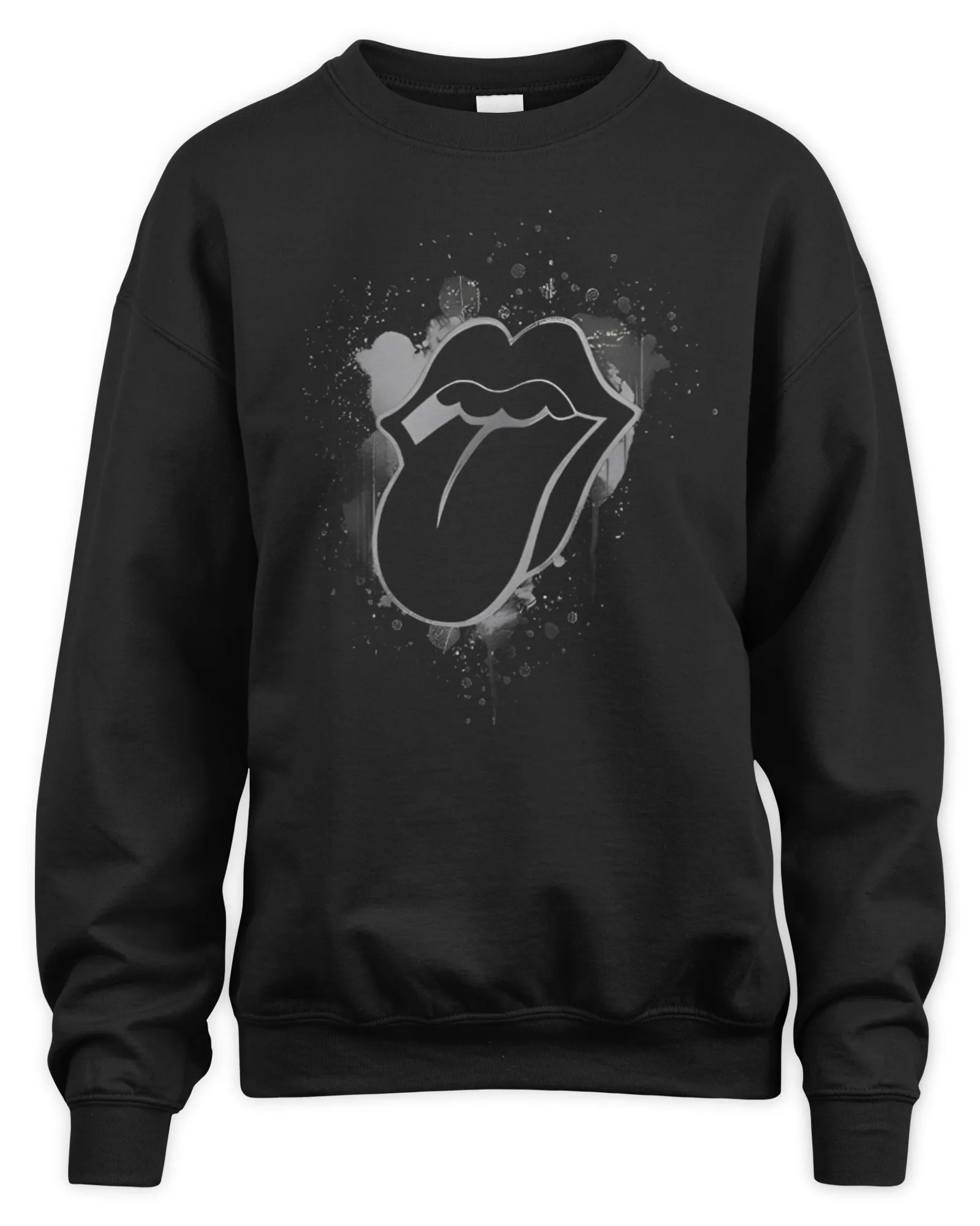 Sweatshirt The Rolling Stones Paint It Black Tongue Print, Premium Sweaer