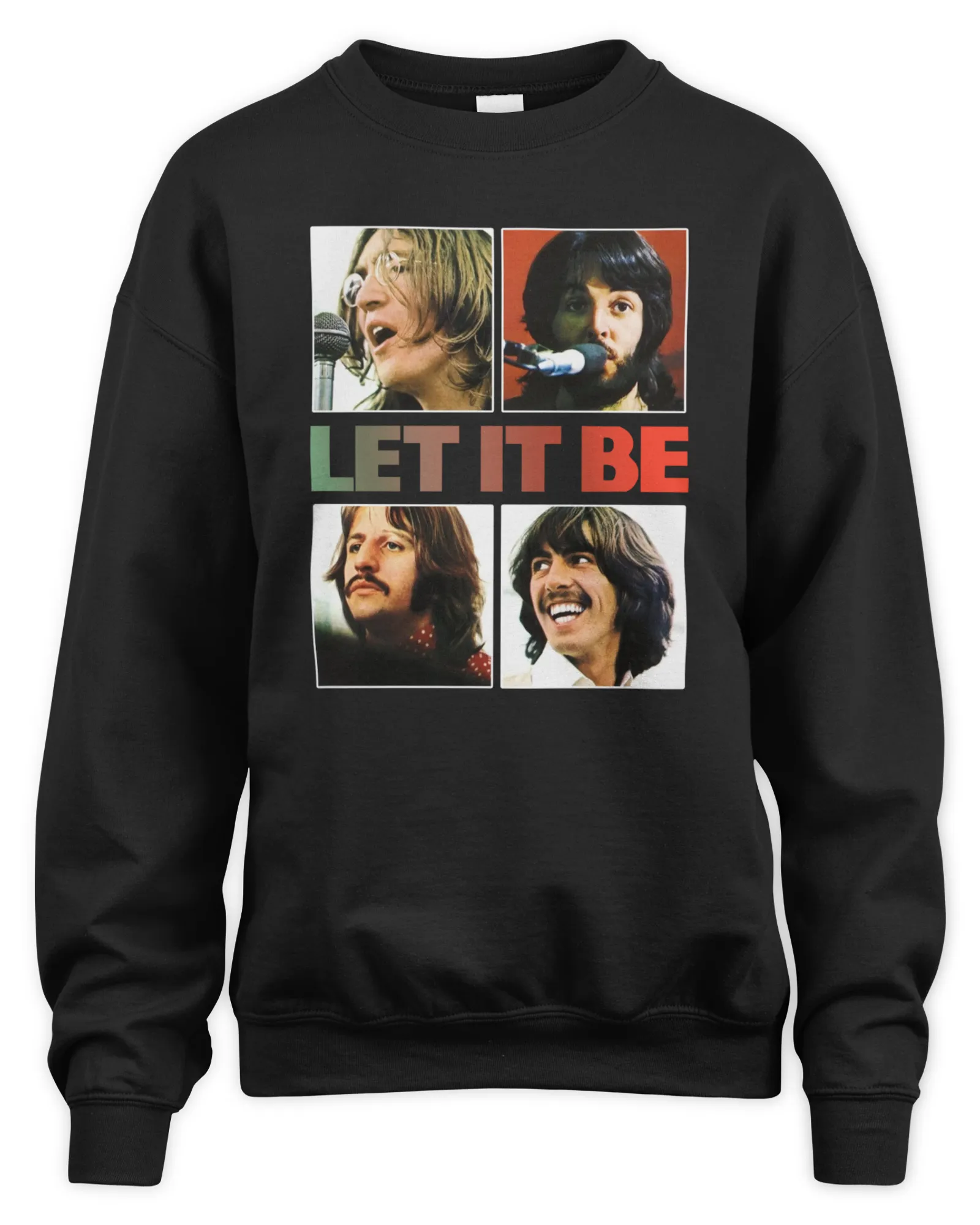 Sweatshirt Rock Hall Museum Store The Beatles Let It Be Crystal Wash Official, Premium Sweaer