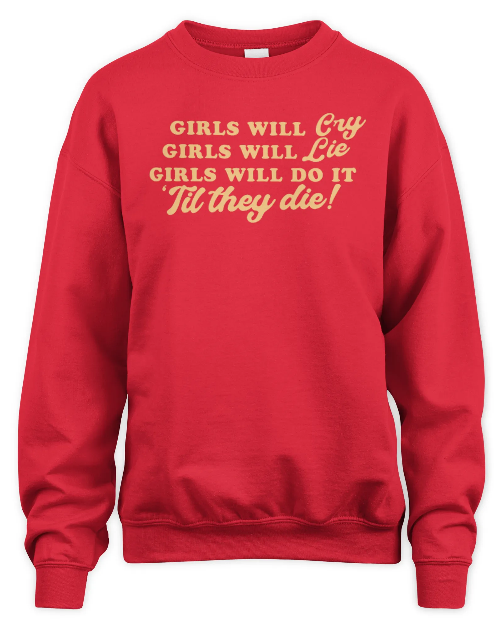 Sweatshirt Sabrina Carpenter Official Store Girls Will Cry, Premium Sweaer