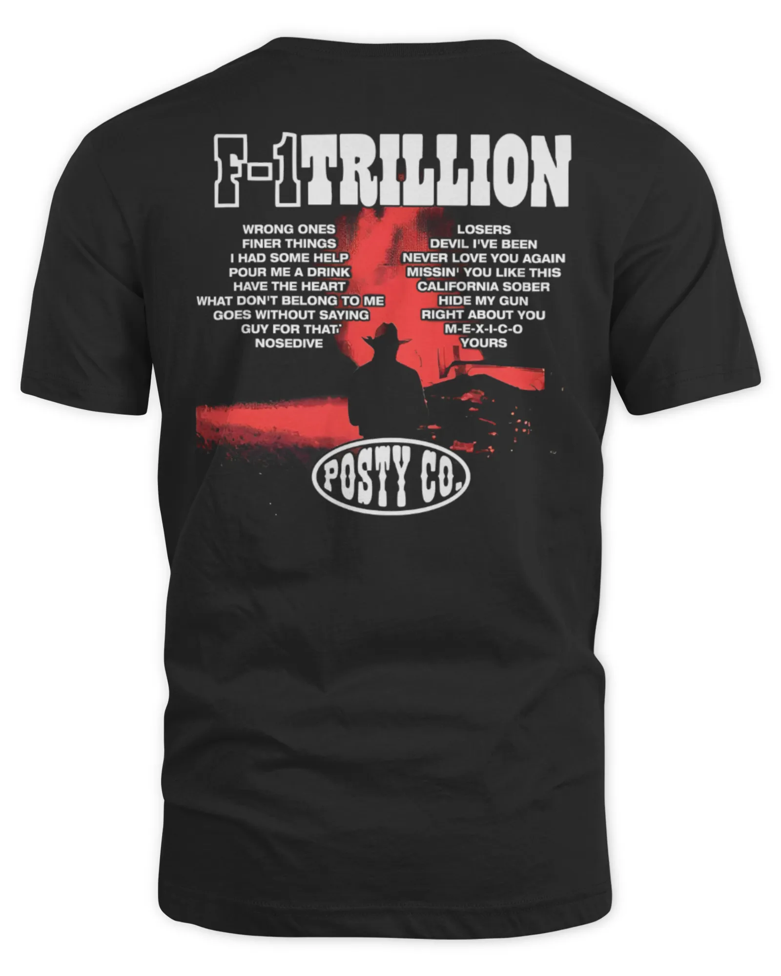 T-Shirt F-1 Trillion Tracklist Post Malone Clothing