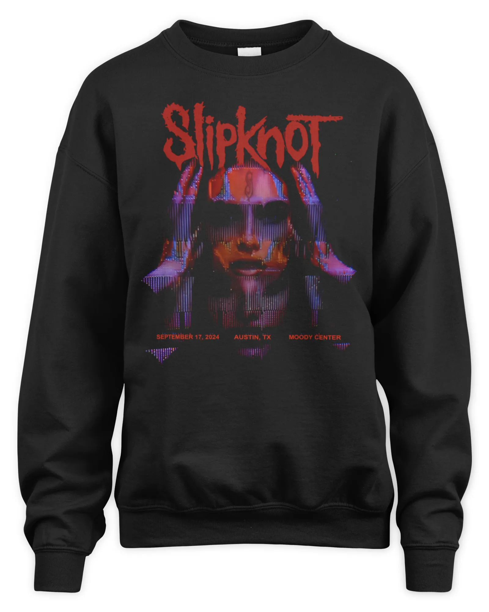 Sweatshirt Slipknot Merch 2024 Tour Austin Featuring City Specific Artwork For Austin Tx 25Th Anniversary, Premium Sweaer