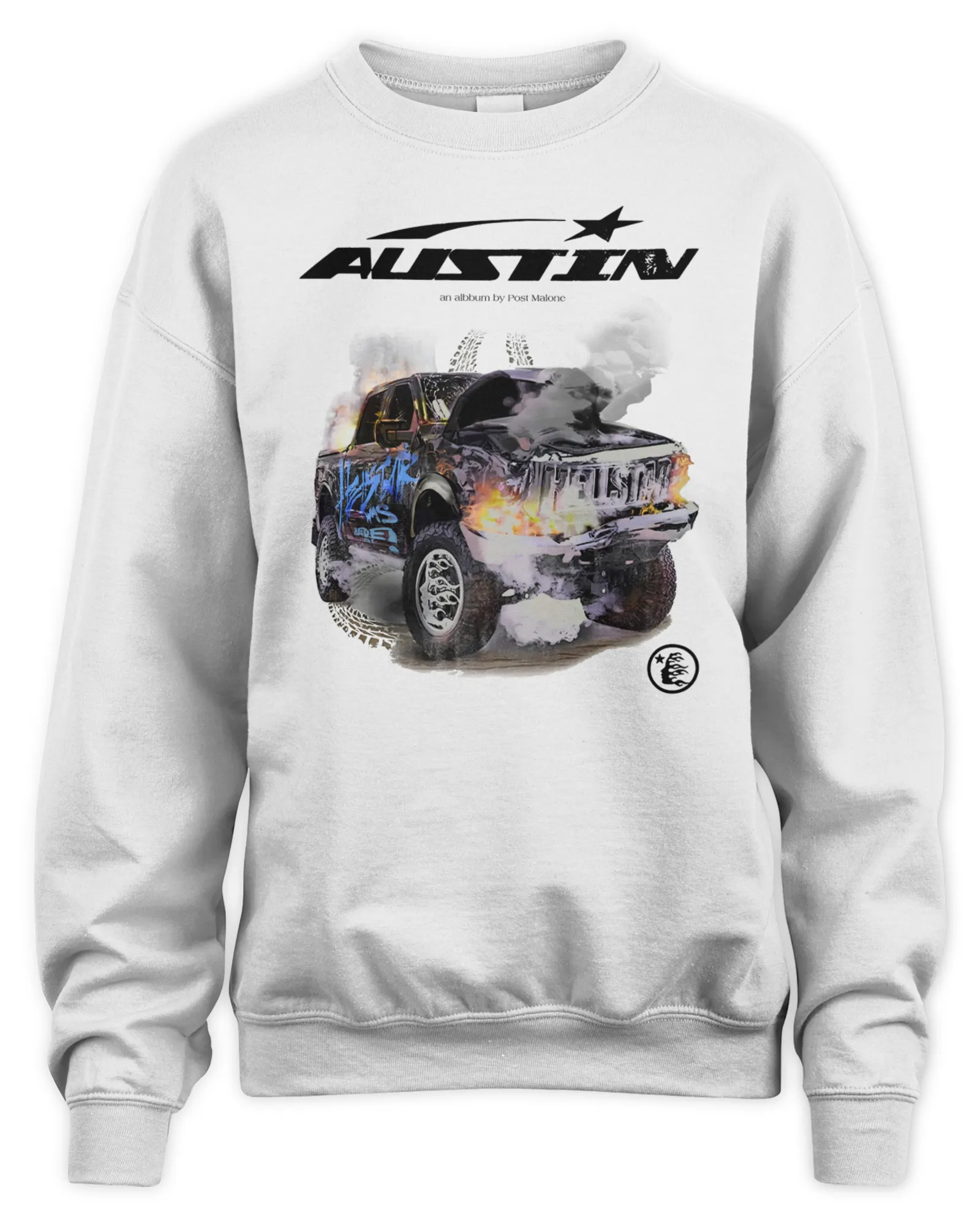 Sweatshirt Austin Post Malone Store Post Malone X Hellstar Graphics, Premium Sweaer