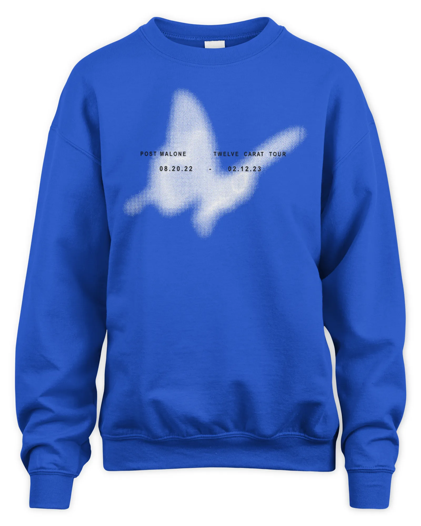 Sweatshirt Butterfly Greyscale Post Malone Tour Merch, Premium Sweaer