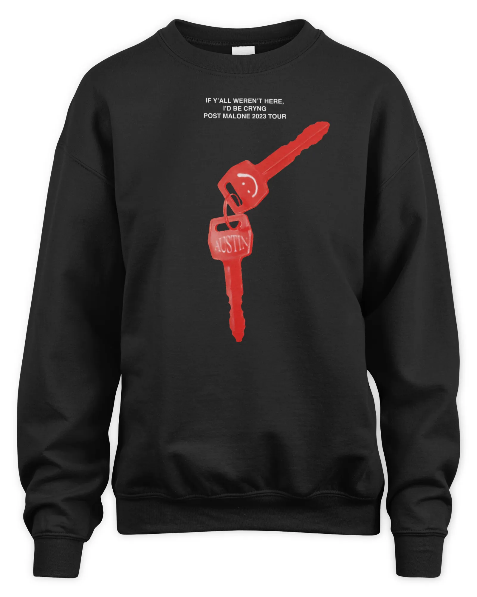 Sweatshirt Post Malone Tour Merch Store Keys Tour, Premium Sweaer