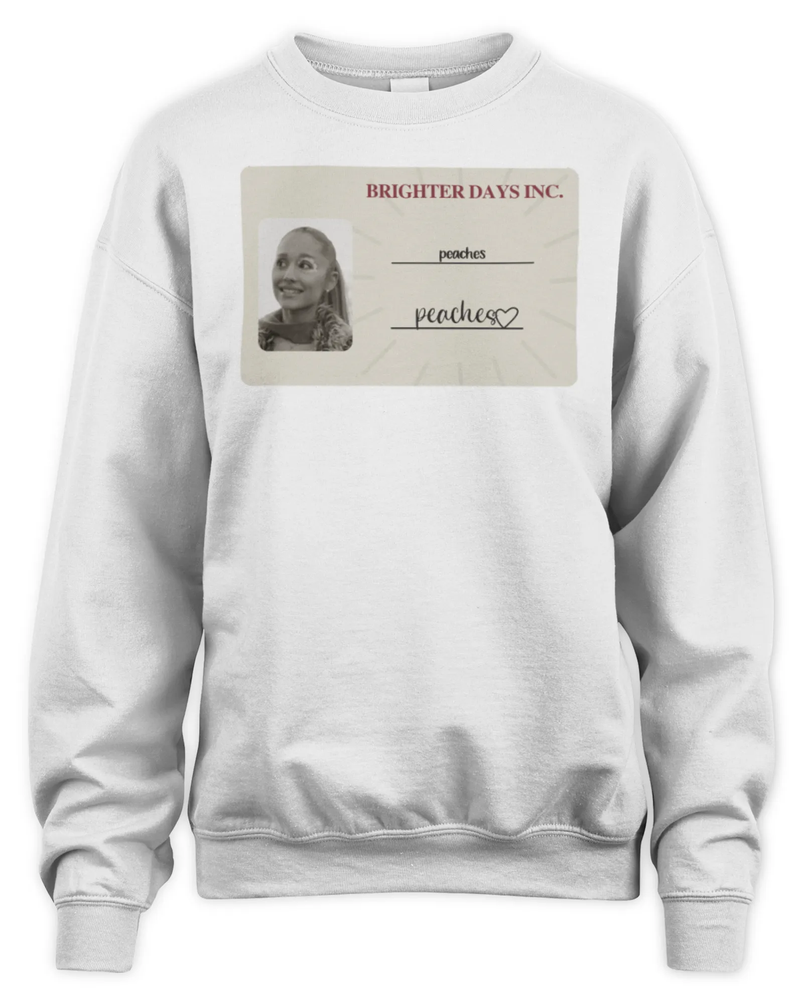 Sweatshirt Ariana Grande Merch Brighter Days Card, Premium Sweaer