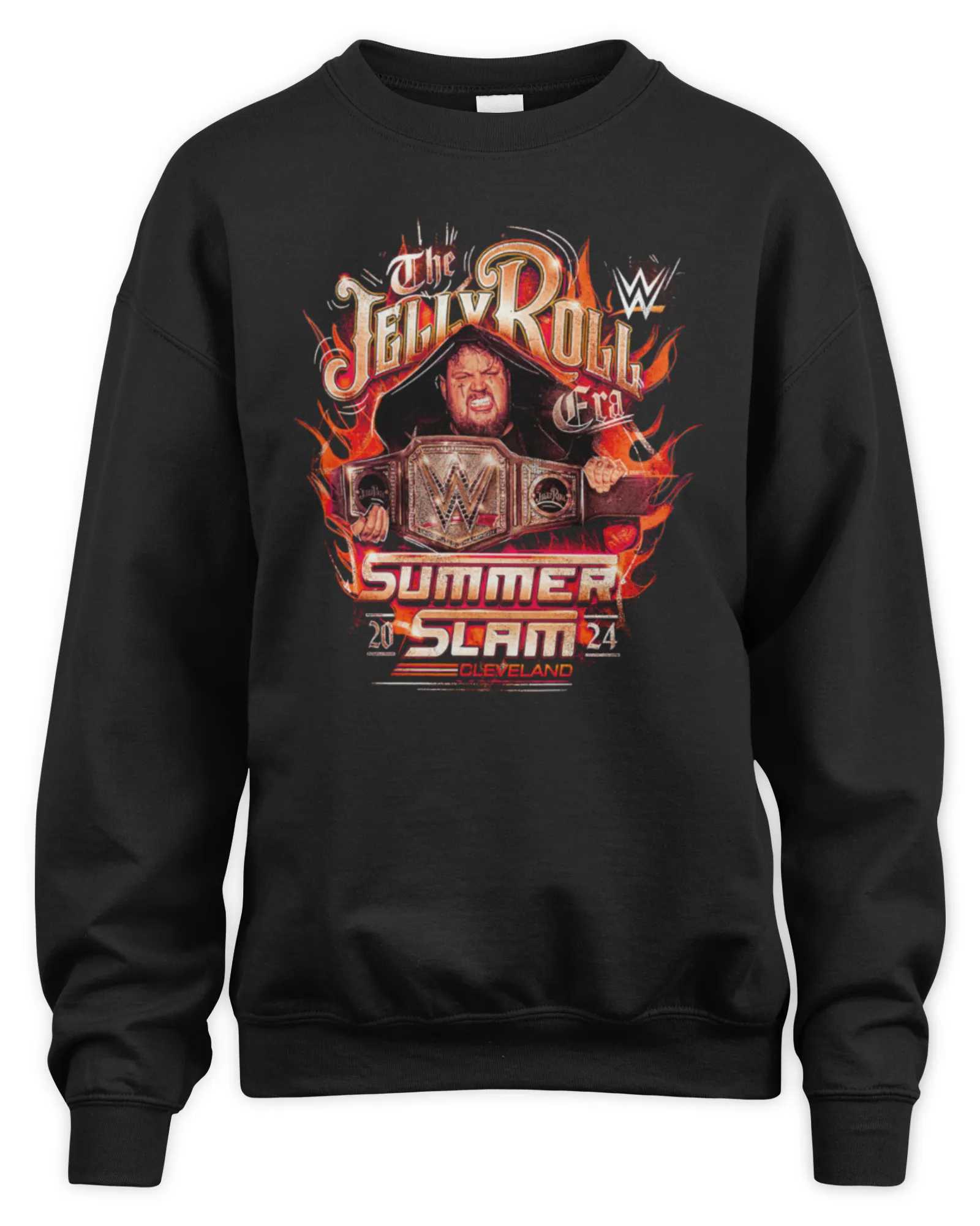Sweatshirt Men's Black SummerSlam 2024 Jelly Roll, Premium Sweaer