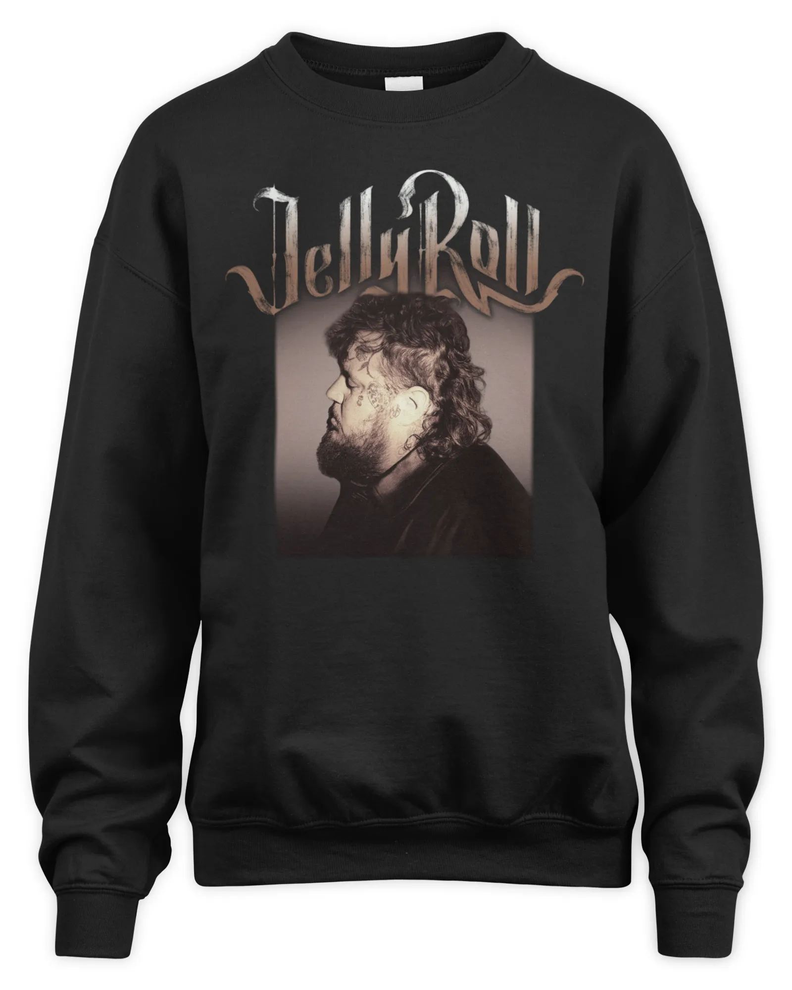 Sweatshirt Black Jelly Roll Profile Backroad Baptism Tour, Premium Sweaer
