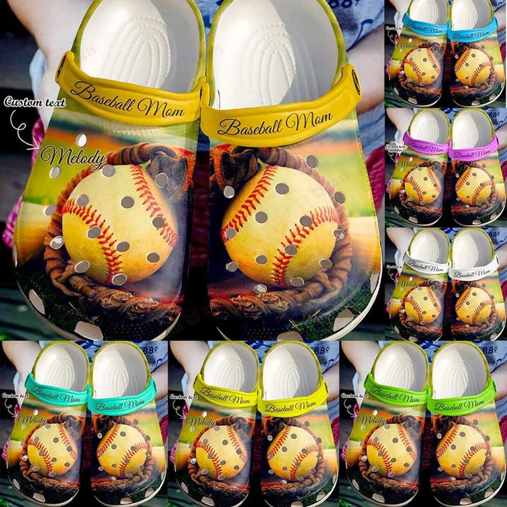 Personalized Baseball Mom Crocs Shoes Comfortable For Men Women