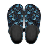 Blue Skulls with Flowers Crocs Classic Crocs