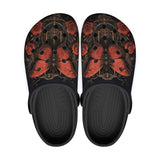 Gothic Red Butterfly with Flowers Crocs Classic Crocs