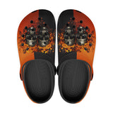 Skulls and Flowers Red and Black Crocs Classic Crocs