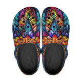 Rainbow Feathers Vibrant Colors Crocs Classic Crocs