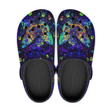 Neon Butterfly and Skulls Crocs Classic Crocs
