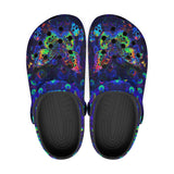 Neon Butterfly and Skulls Crocs Classic Crocs
