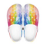 Rainbows of Color Dripping Crocs Classic Crocs