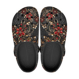 Rococo Style Red and Gold Flowers and Pearls Crocs Classic Crocs