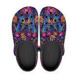 Neon Butterfly Colorful Flowers Crocs Classic Crocs