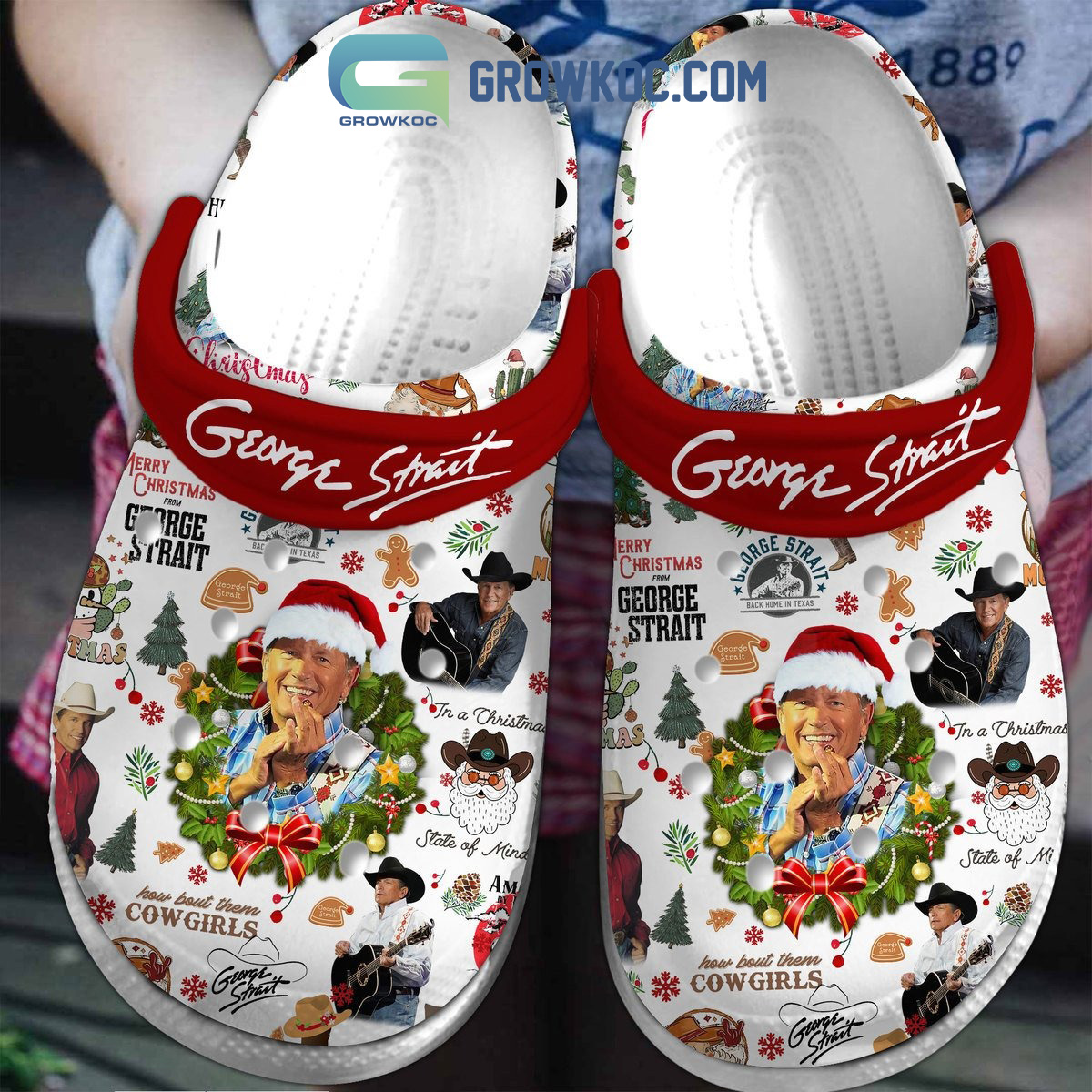 George Strait Merry Christmas How About Them Cowgirls Crocs Crocs