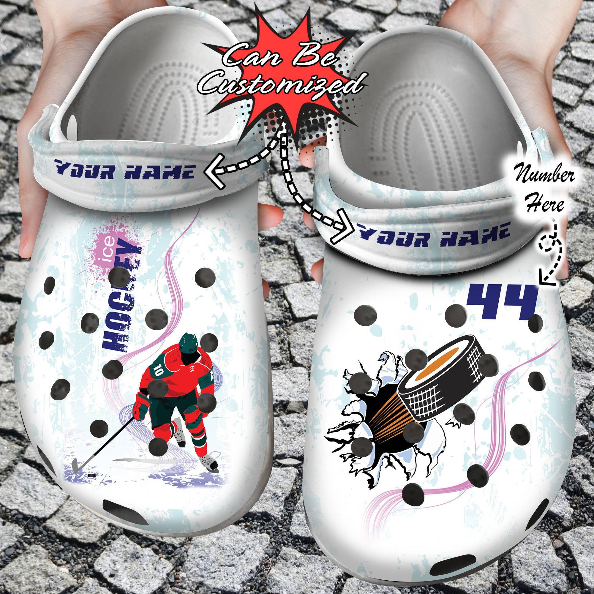 Sport NHL Personalized Hockey Ice Player Crocs Crocs