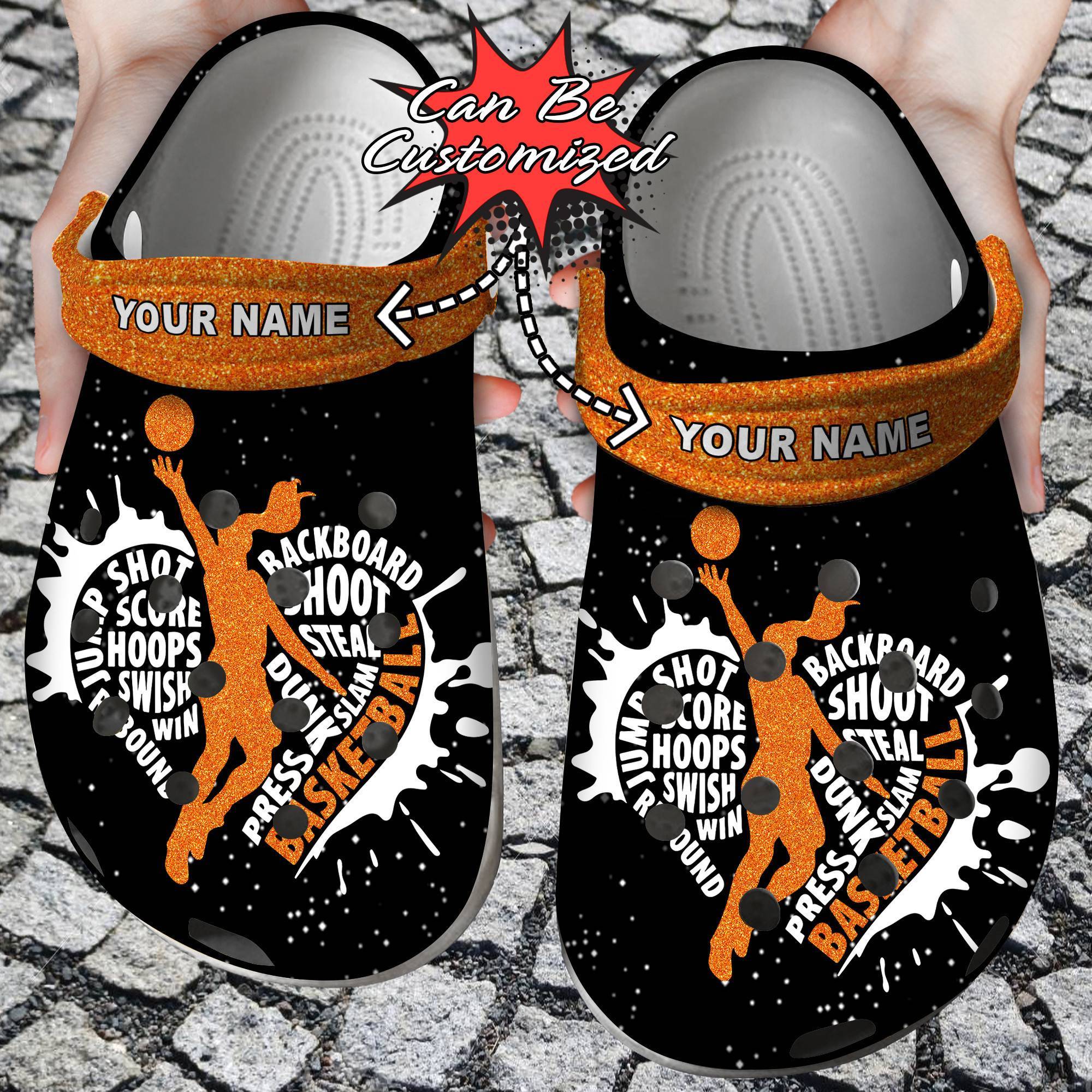 Sport Personalized Basketball Heart Crocs Crocs