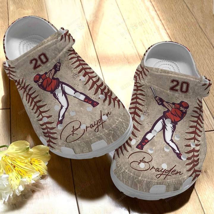Personalized Baseballer Crocs Shoes Comfortable For Men Women