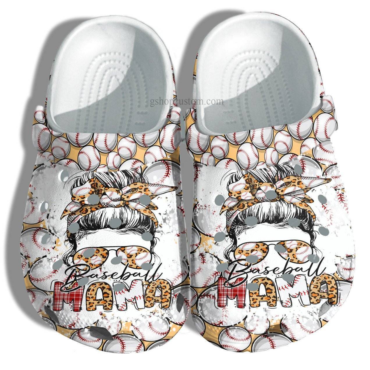 Baseball Mama Leopard Crocs Shoes Comfortable For Men Women