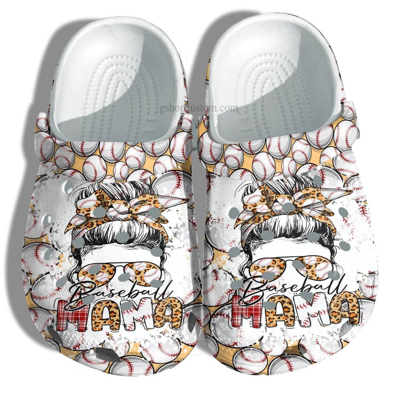 Baseball Mama Leopard Crocs Shoes Comfortable For Men Women