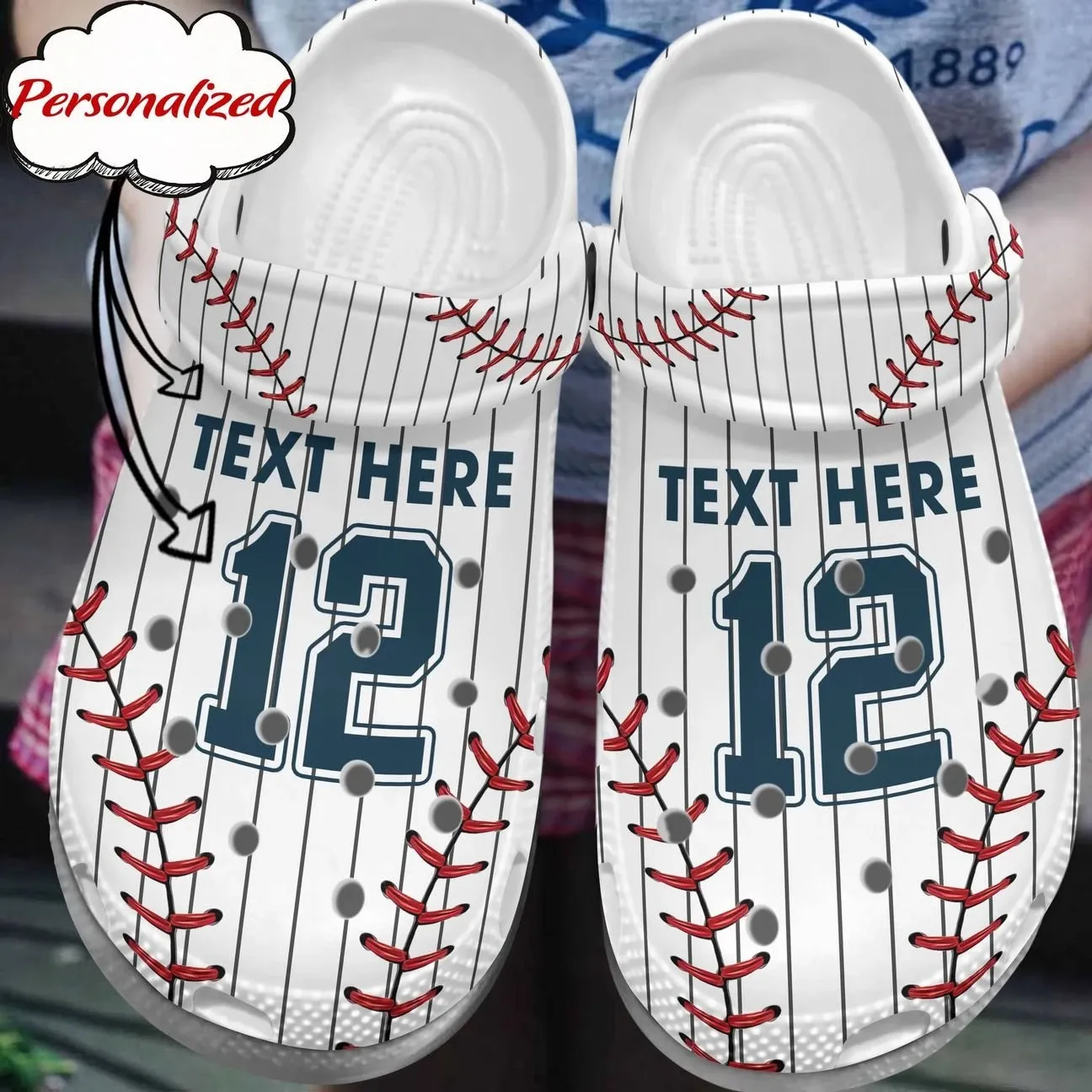 Personalized Baseball Uniform Crocs Crocs