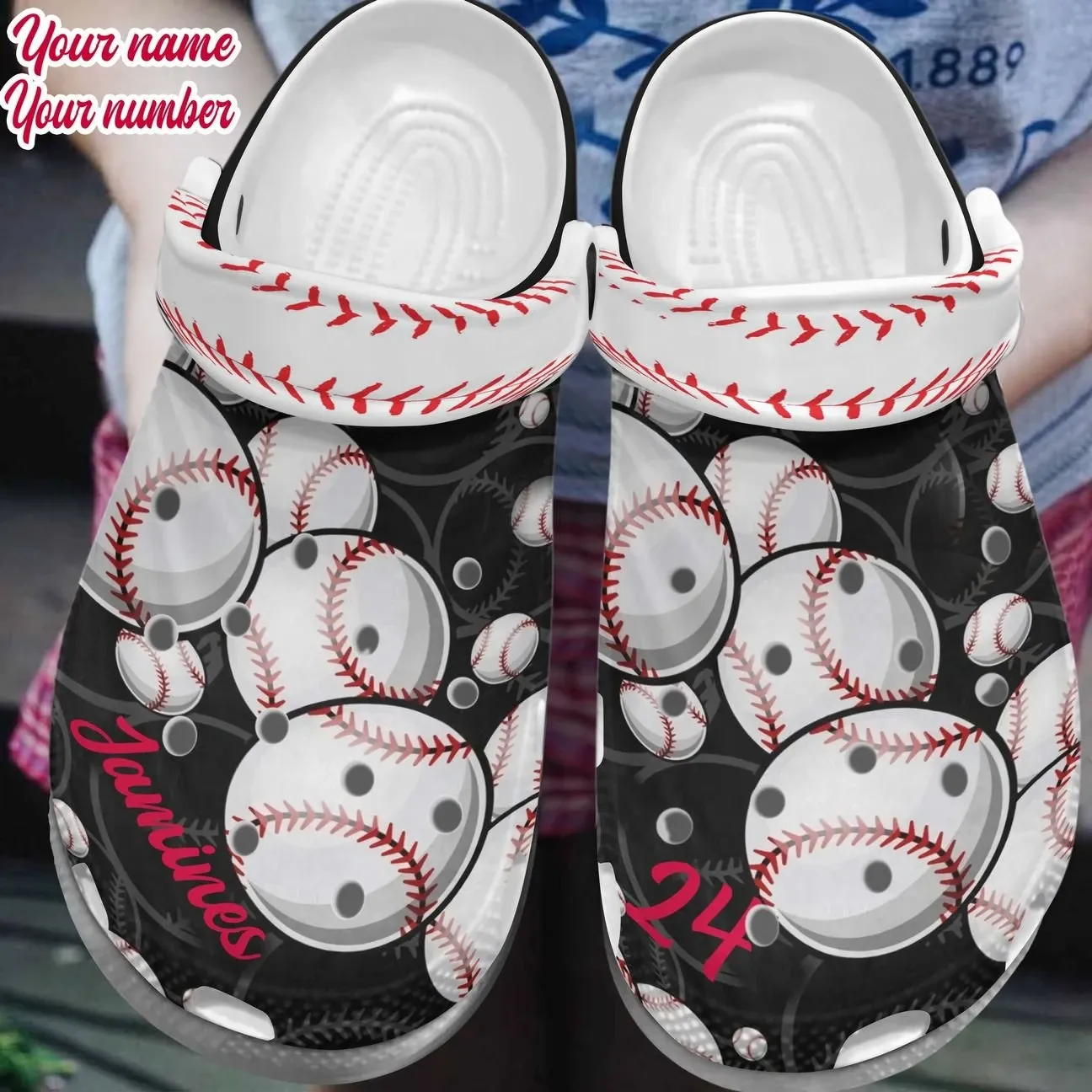 Personalized Baseball Vibes Crocs Shoes Comfortable For Men Women