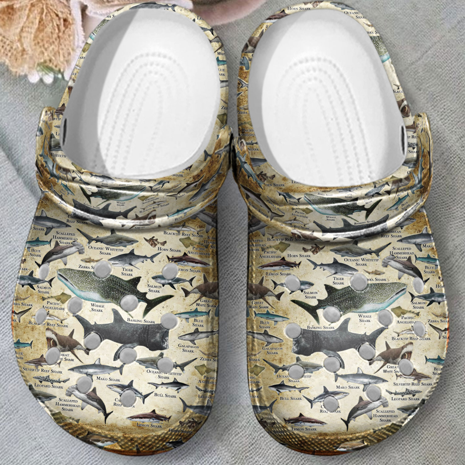 Sharks Of The World Crocs Shoes Comfortable For Men Women