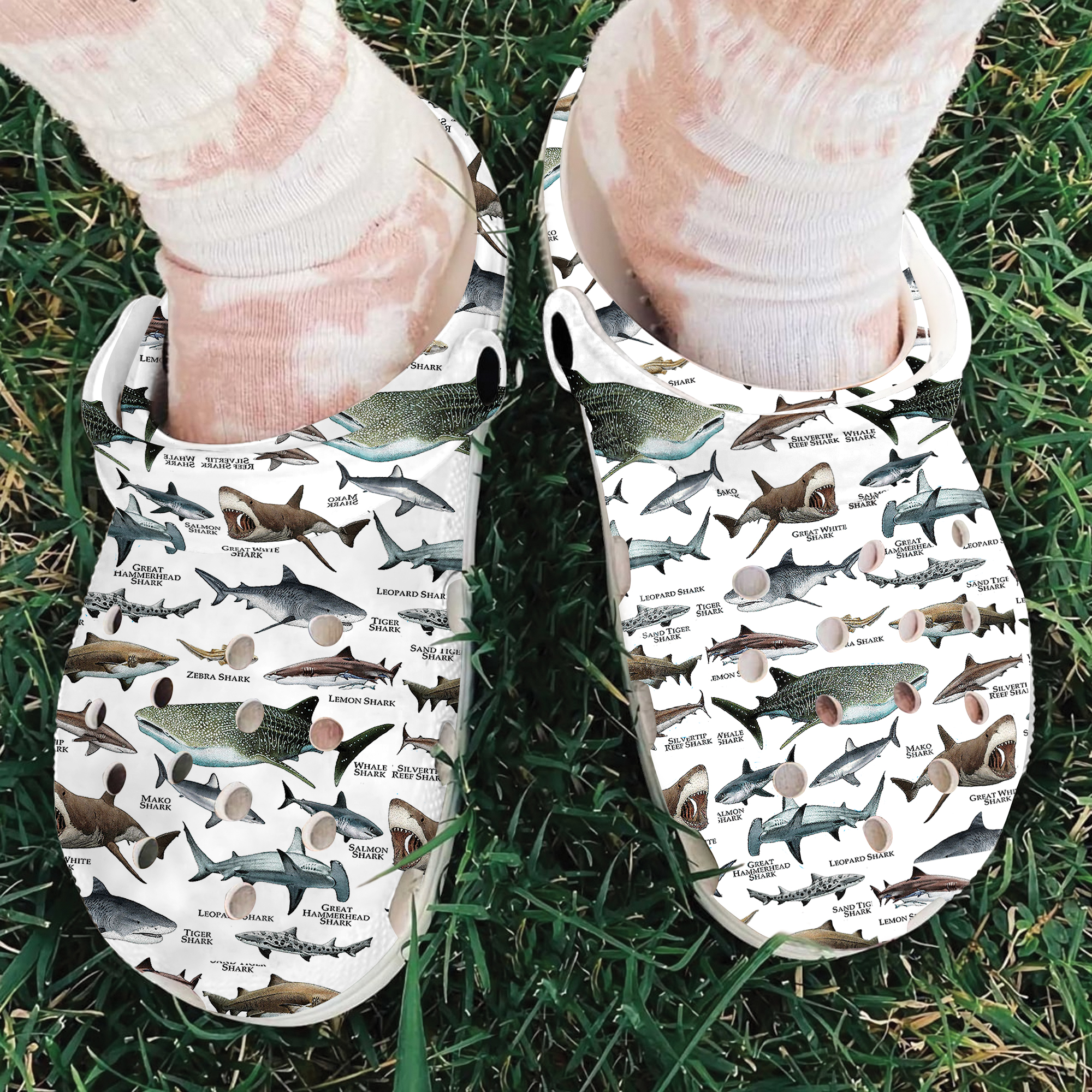 Sharks Of The World Crocs Shoes Comfortable For Men Women
