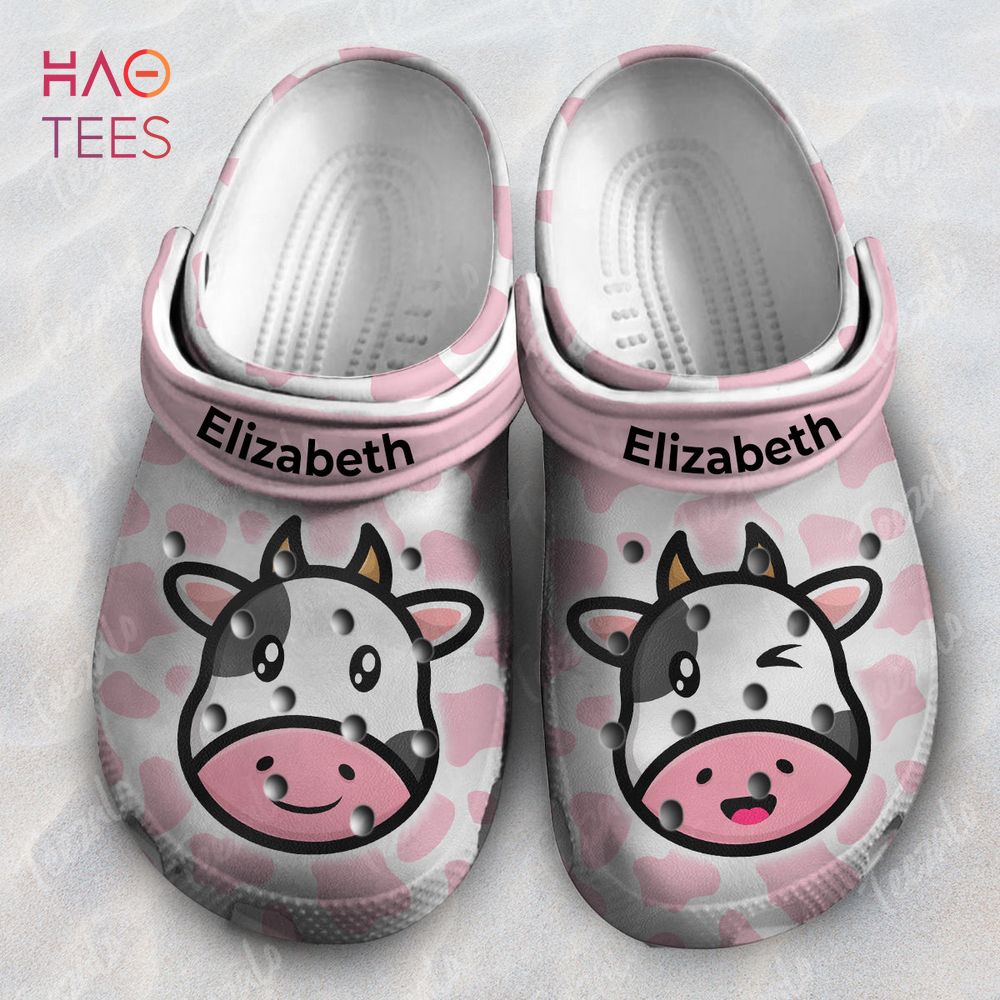 Cute Cow Face Pink Pattern Animal Crocs Crocs Shoes