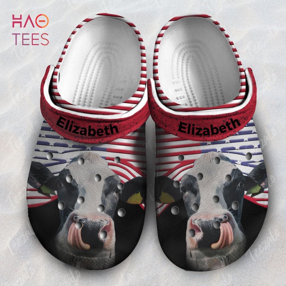 Cow Hole America Flag Animal Crocs Crocs Shoes
