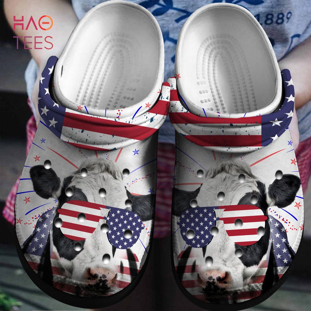 Cow Wear Glasses With American Animal Crocs Crocs Shoes
