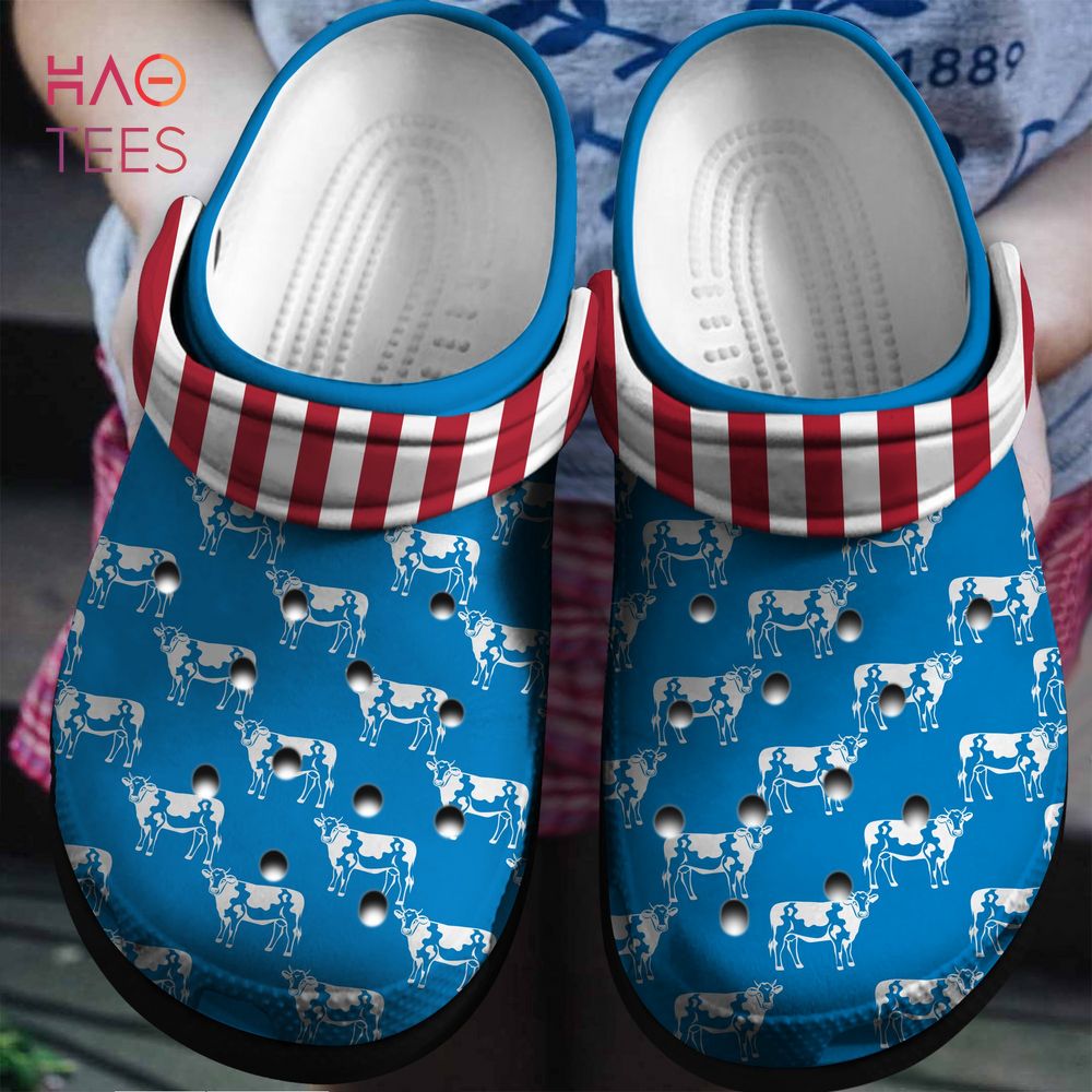 Cow With American Flag Animal Crocs Crocs Shoes