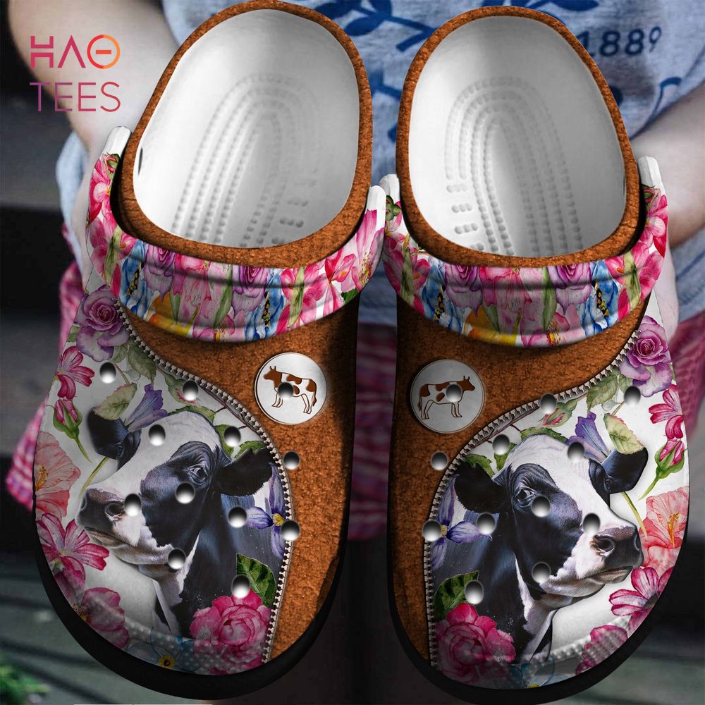 Flowers And Cow Animal Crocs Crocs Shoes