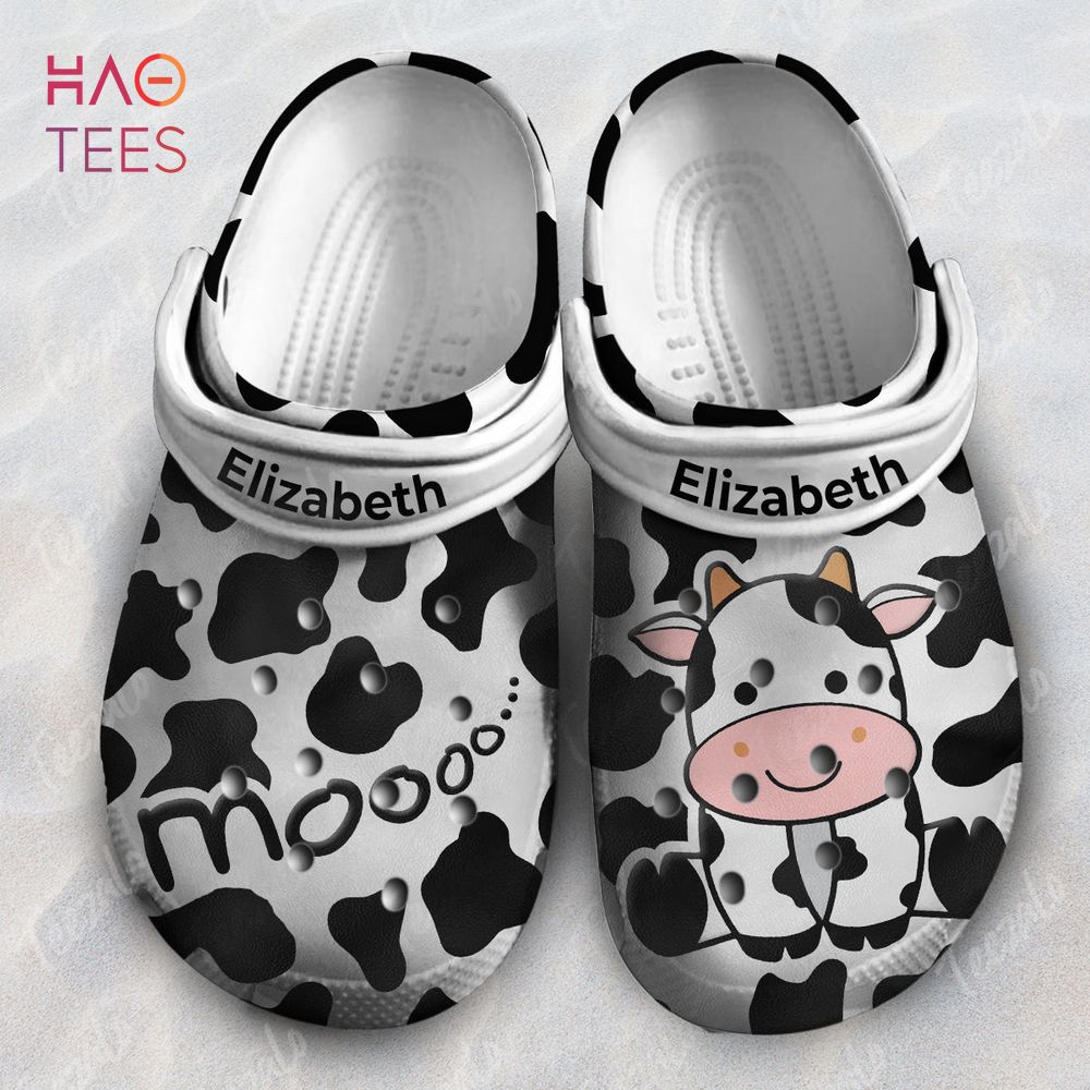 Cow Print Moo Animal Crocs Shoes Comfortable For Men Women
