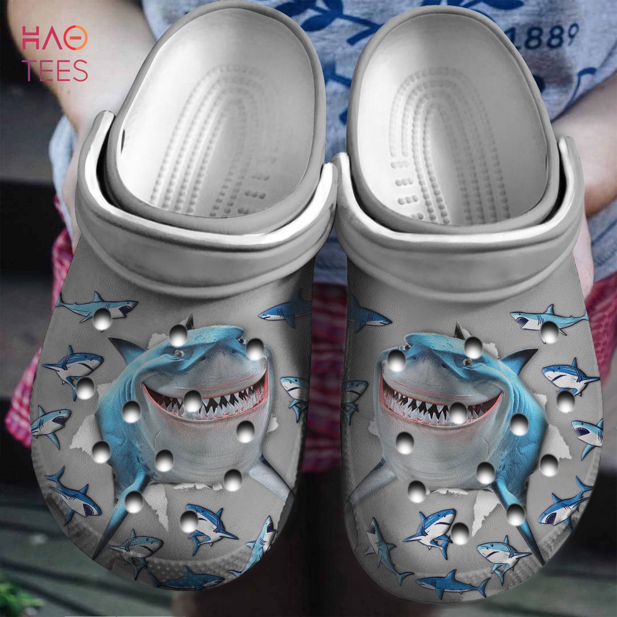 Shark Hole Animal Crocs Shoes Comfortable For Men Women