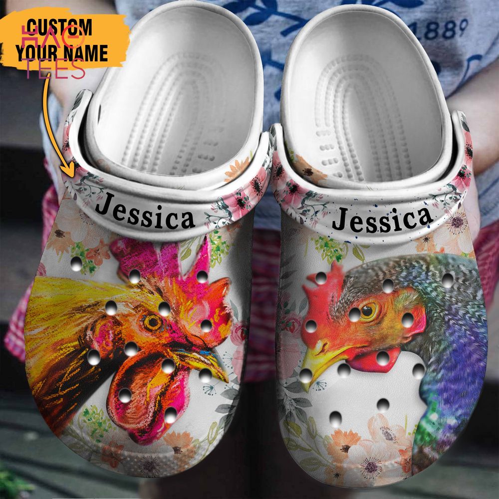 Chicken Flower Crocs Shoes Comfortable For Men Women