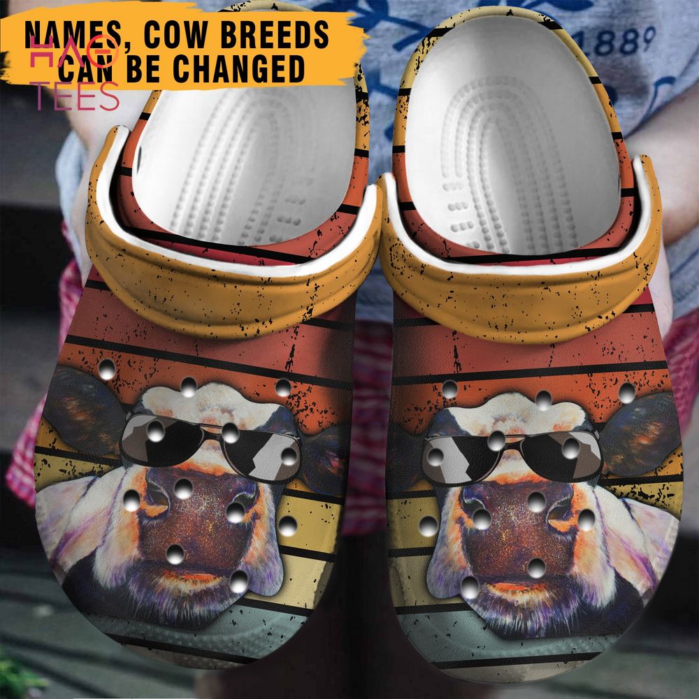 Cow Vintage Animal Crocs Shoes Comfortable For Men Women