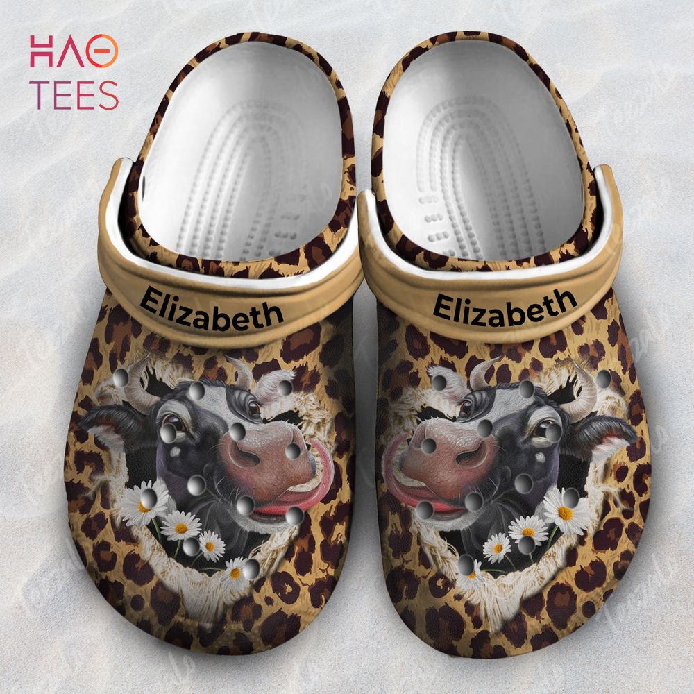 Cow Hole Leopard Animal Crocs Crocs Shoes