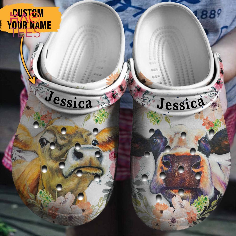 Cow Flower Animal Crocs Shoes Comfortable For Men Women