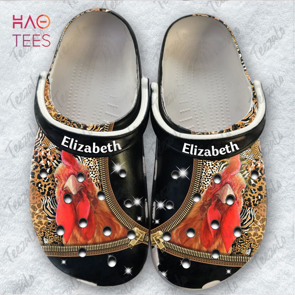 Chicken Leopard Zipper Crocs Crocs Shoes
