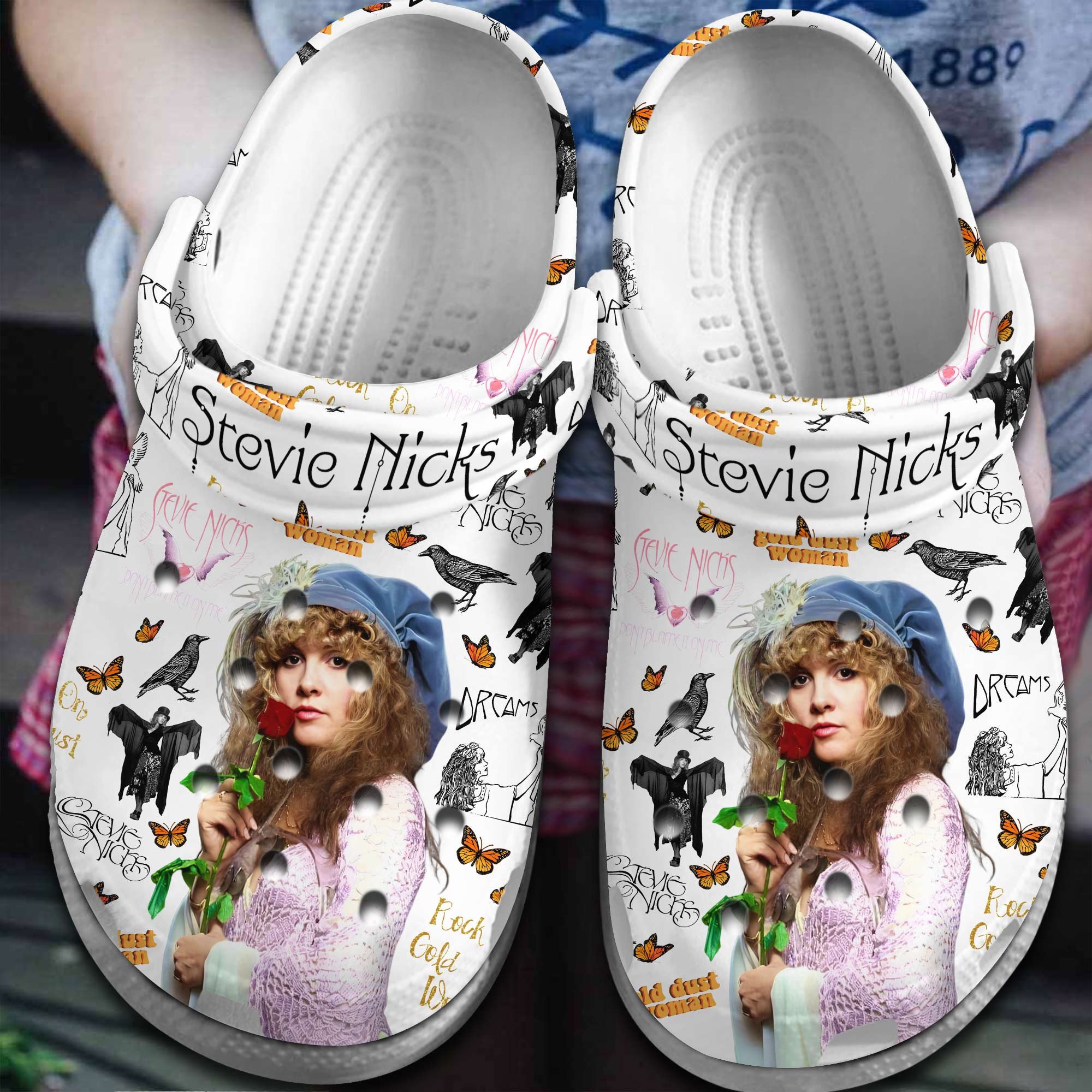 Stevie Nicks Music Crocs Crocband Clogs Shoes - GNL1463289