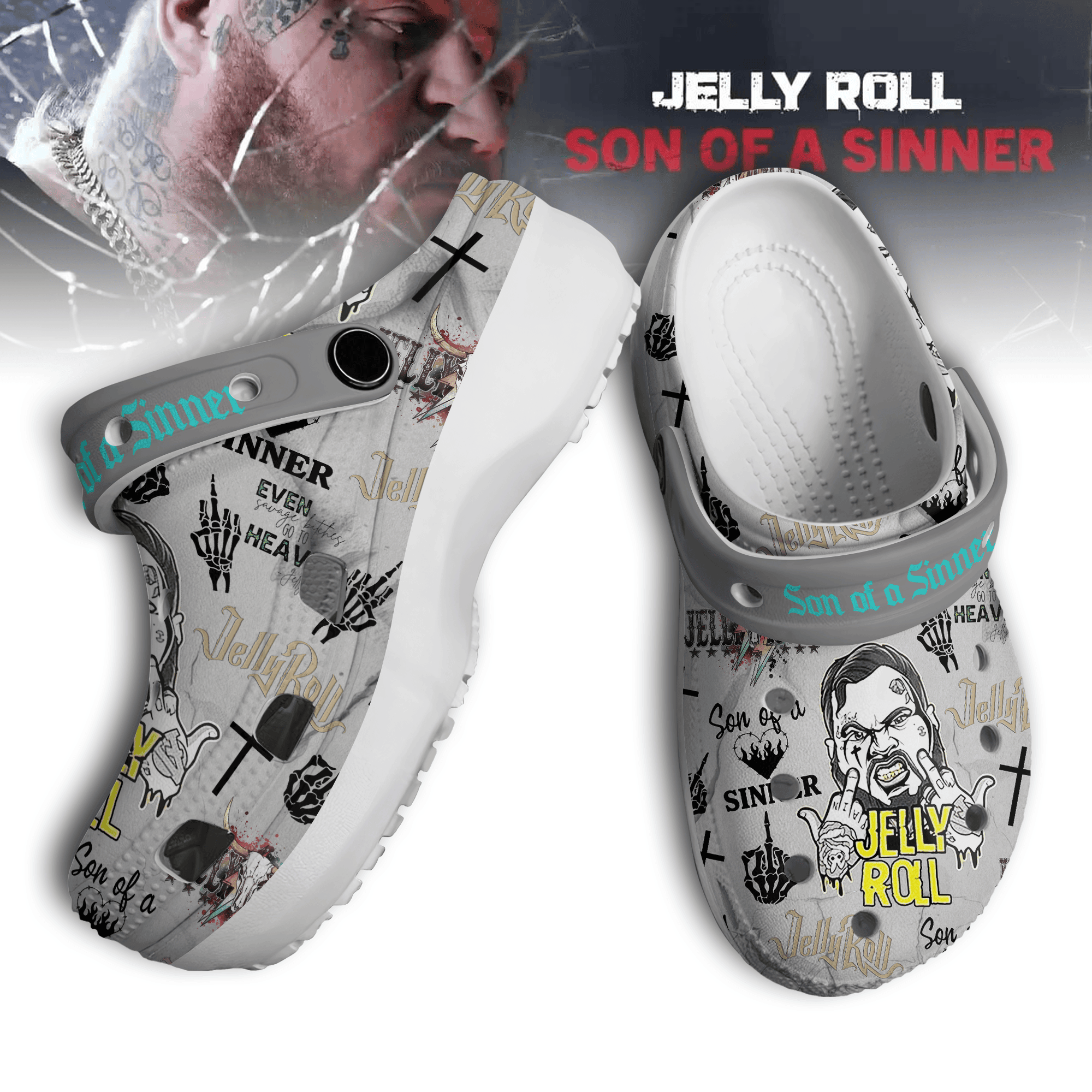 Bon Jovi Music Crocs Crocband Clogs Shoes - GNL1464019