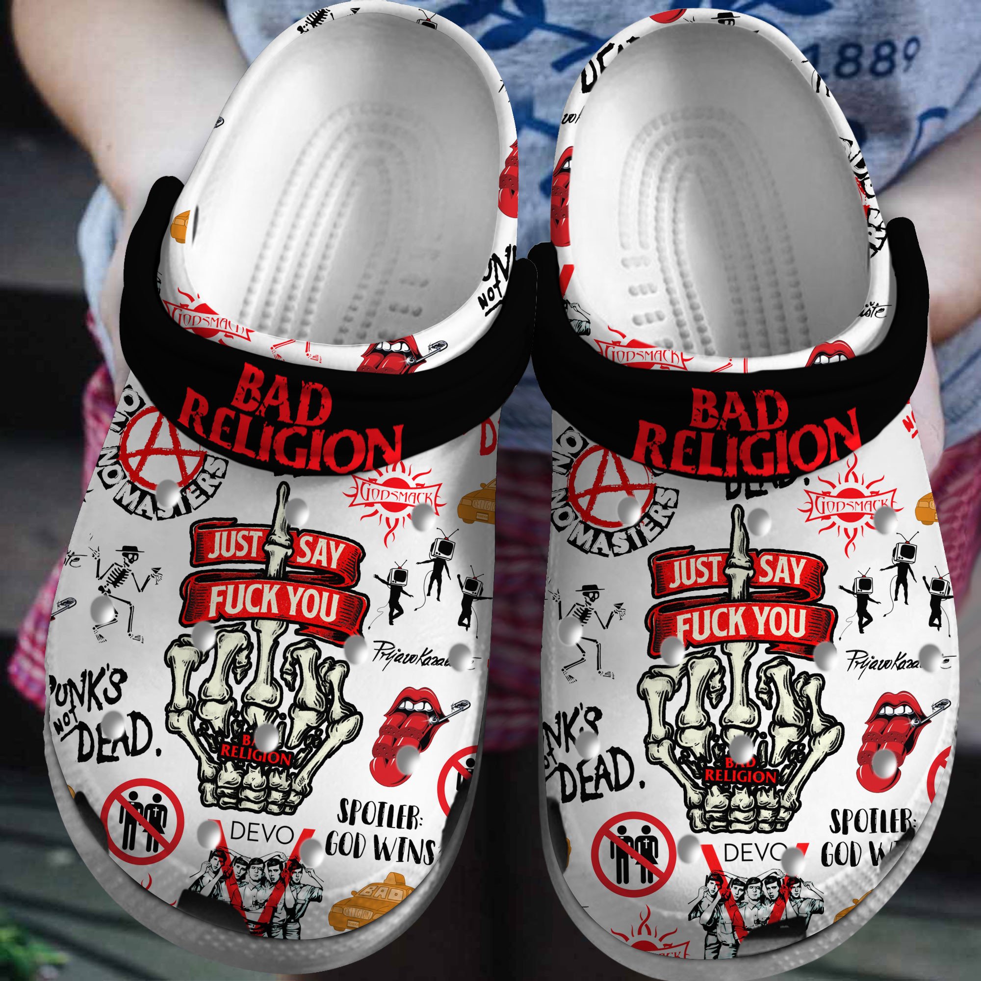 AC/DC Rock Band Music Crocs Crocband Clogs Shoes - GNL1464055